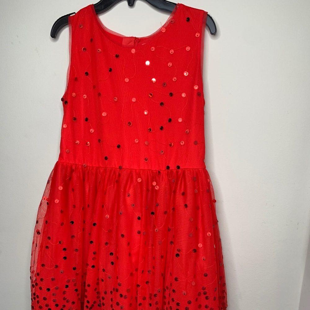Girls Red Sequined Dress!